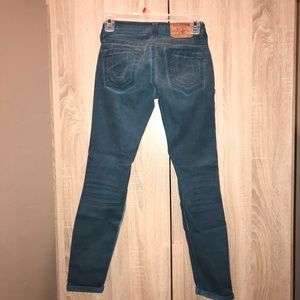 True Religion ankle cropped skinny jeans size 23